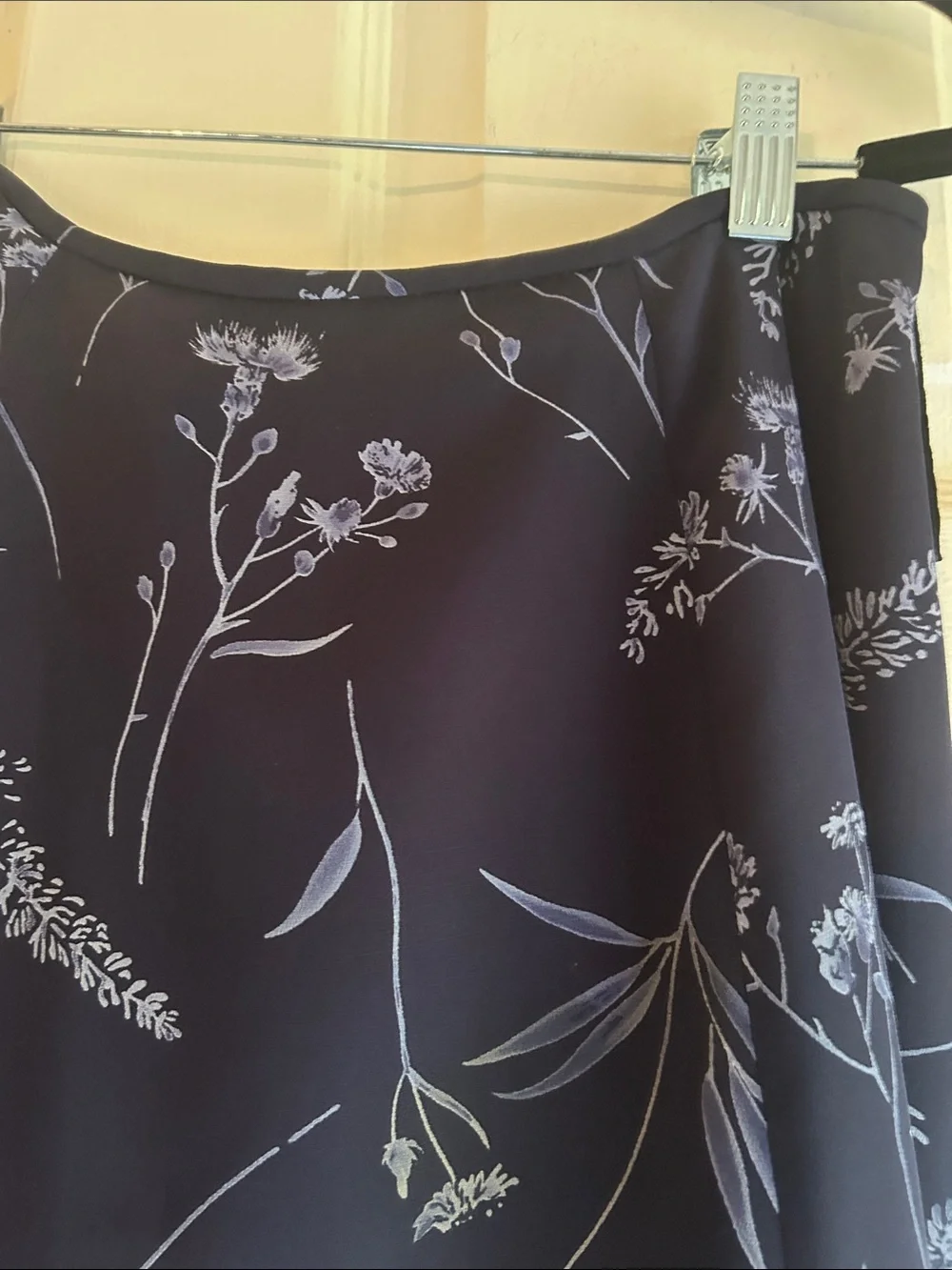 Kasper Navy Floral Midi Skirt with Matching Navy Jacket